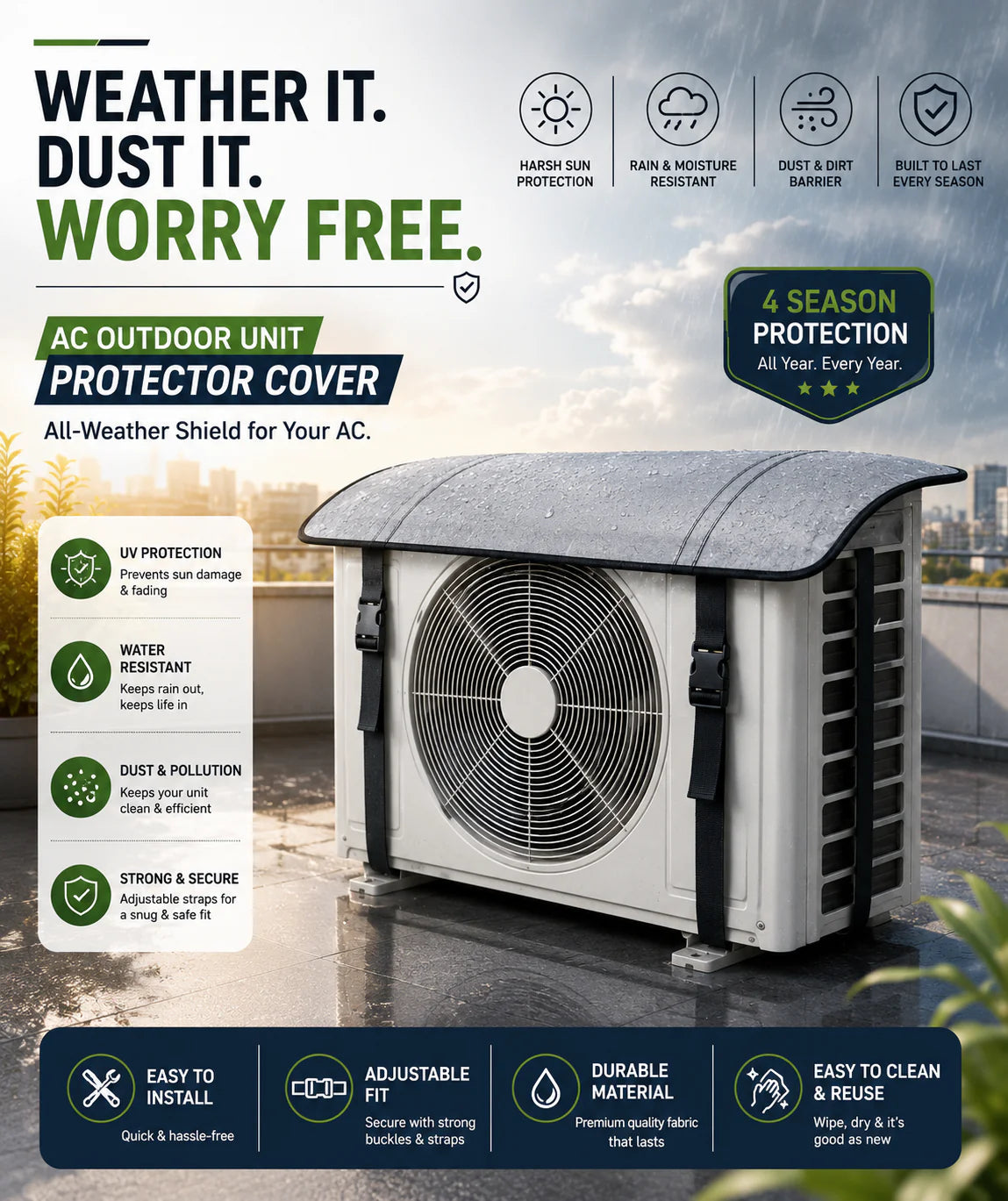 AC Outdoor Unit Protector Cover